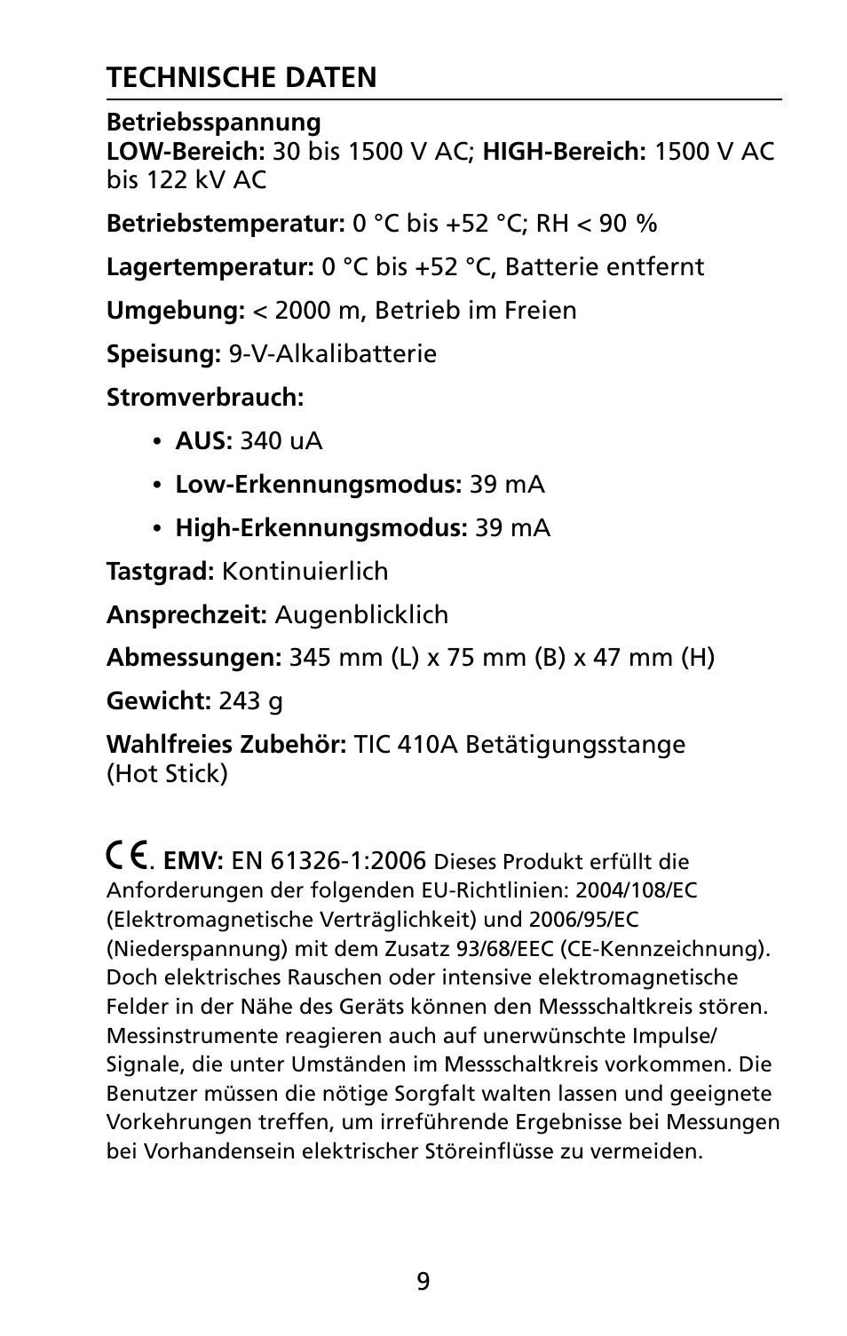 Amprobe TIC-300-PRO Non-Contact-Voltage-Detector User Manual | Page 51 / 92