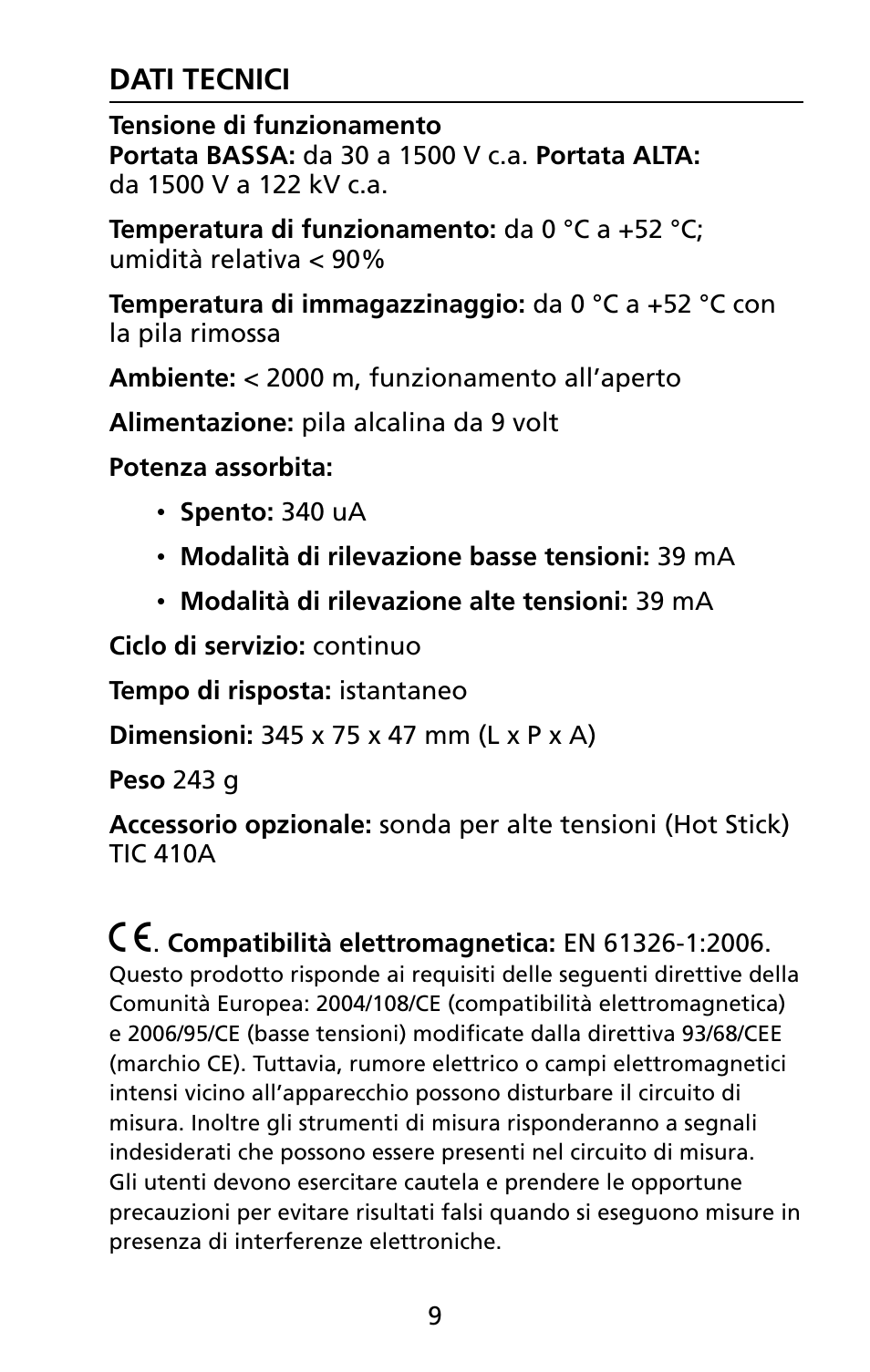 Amprobe TIC-300-PRO Non-Contact-Voltage-Detector User Manual | Page 69 / 92