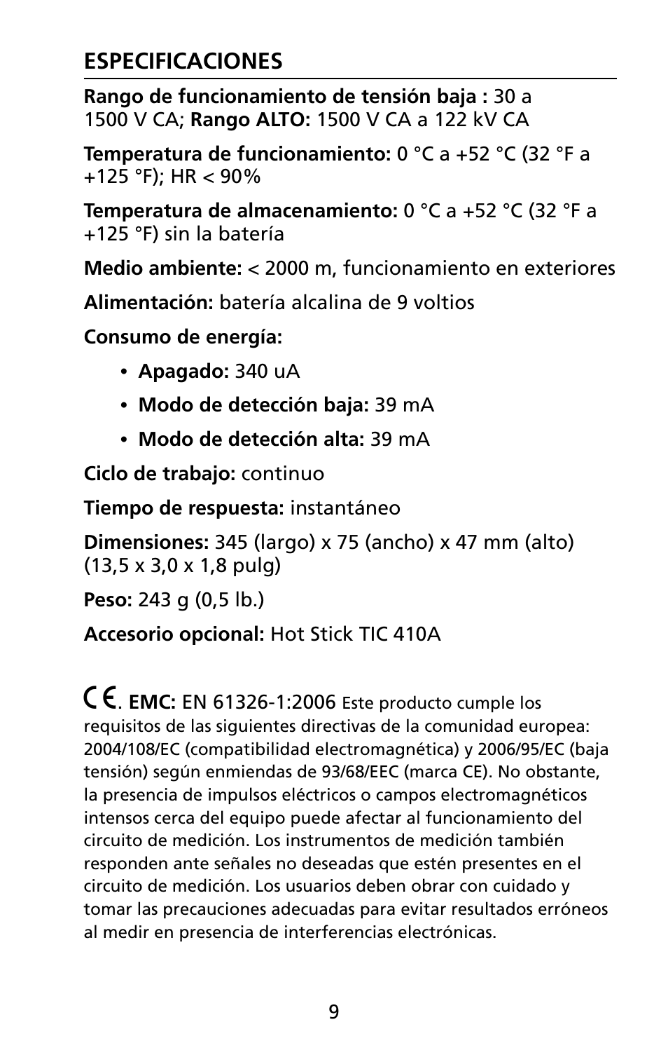 Amprobe TIC-300-PRO Non-Contact-Voltage-Detector User Manual | Page 87 / 92