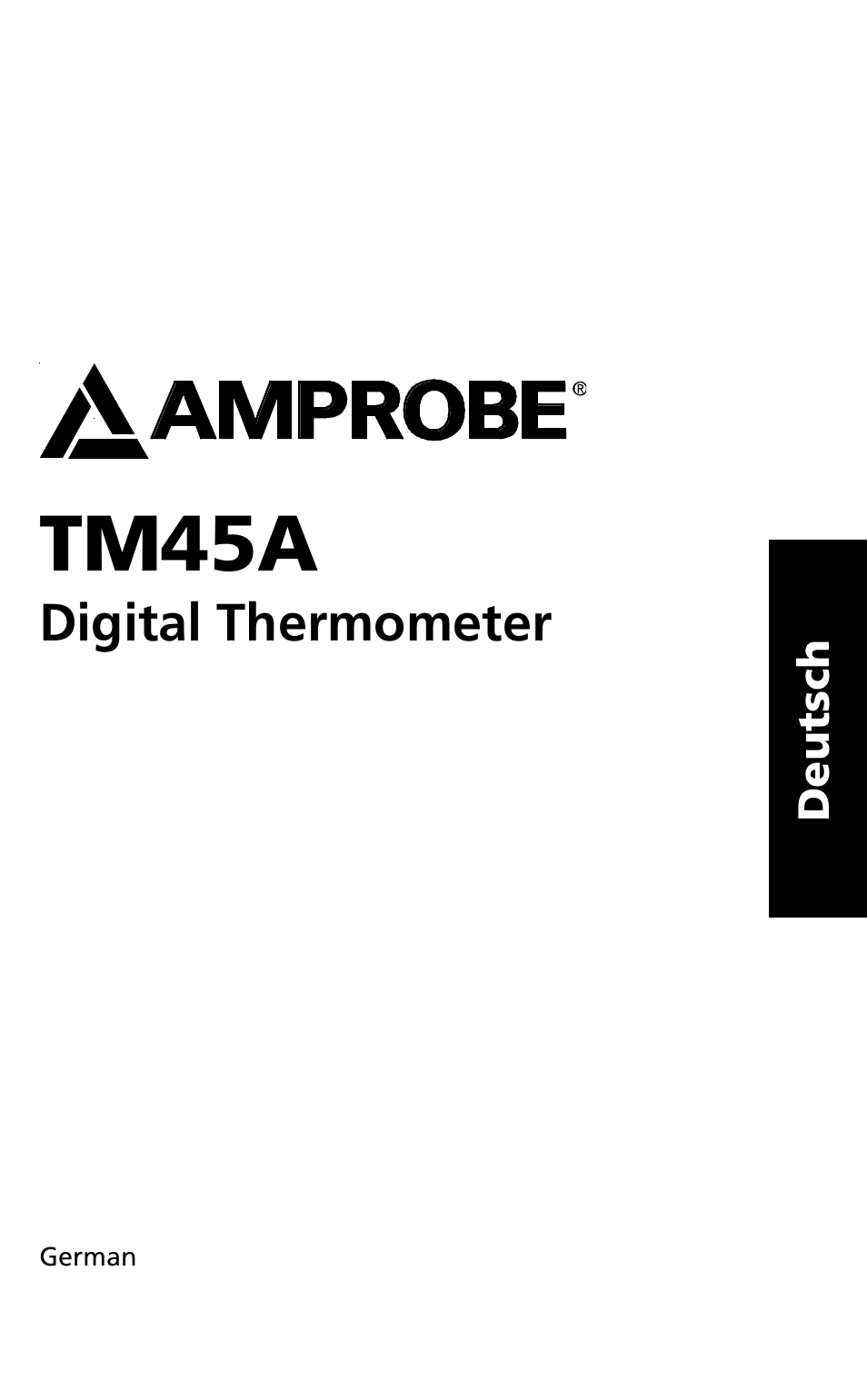 Tm45a | Amprobe TM45A Digital-Thermometer User Manual | Page 11 / 35