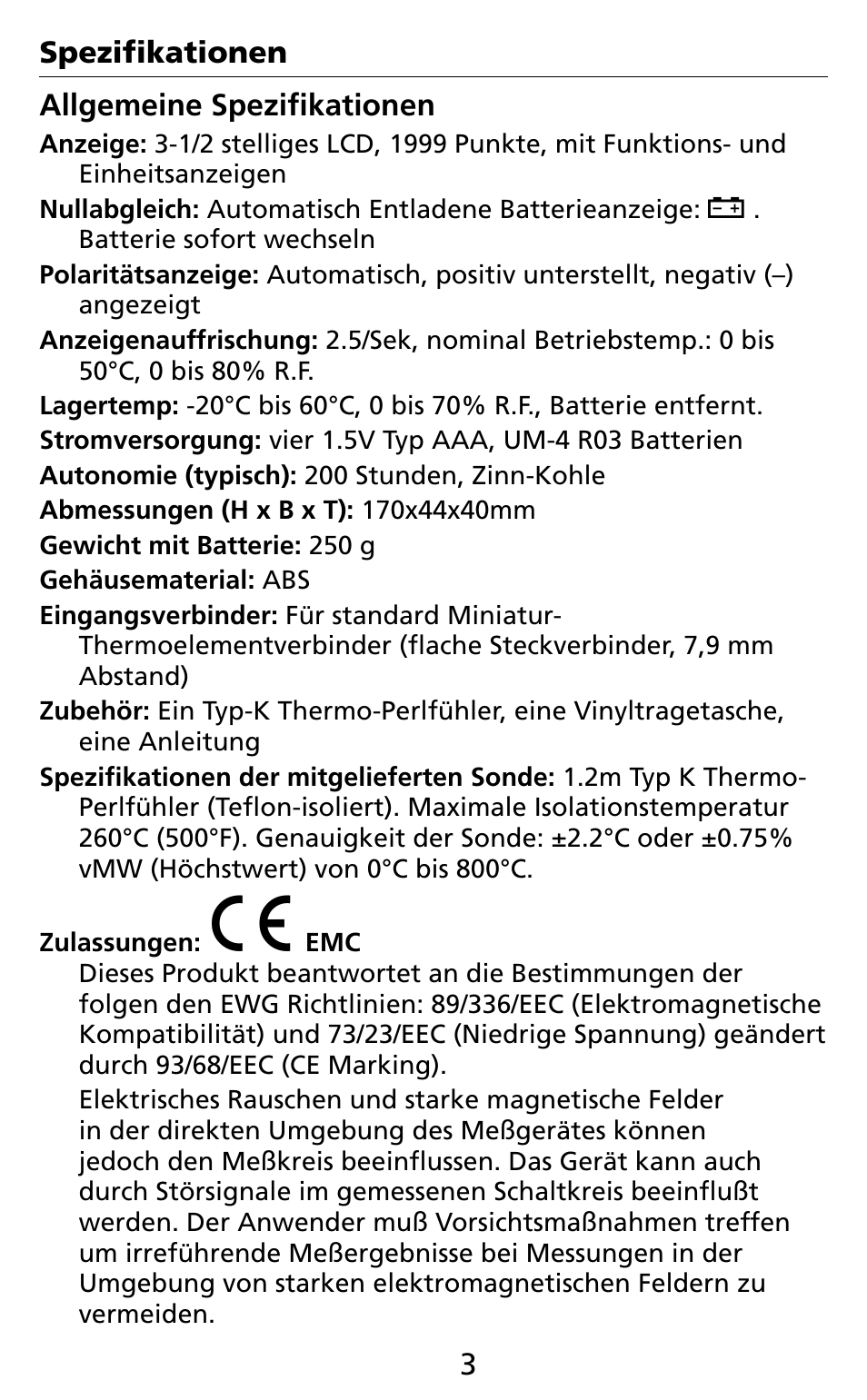 Amprobe TM45A Digital-Thermometer User Manual | Page 15 / 35