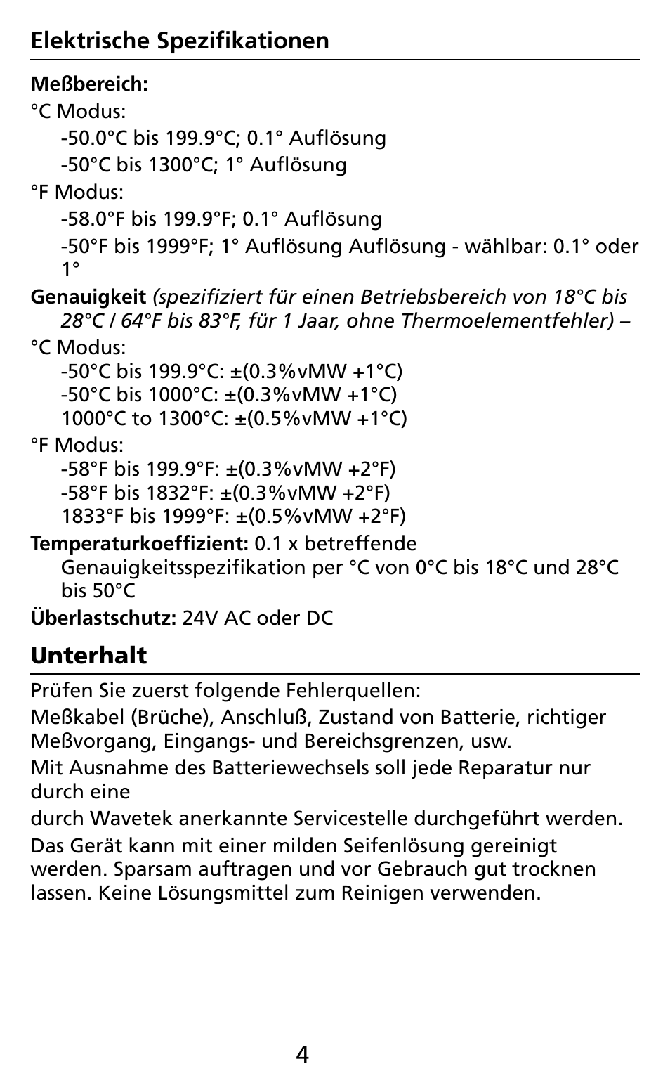 Amprobe TM45A Digital-Thermometer User Manual | Page 16 / 35