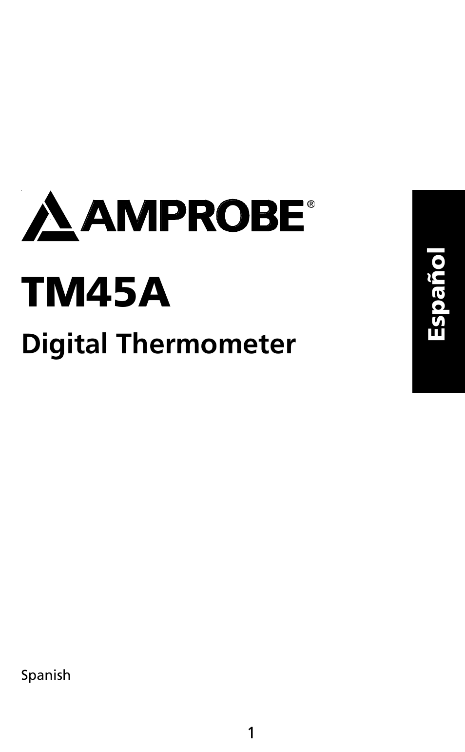 Tm45a, Digital thermometer | Amprobe TM45A Digital-Thermometer User Manual | Page 19 / 35