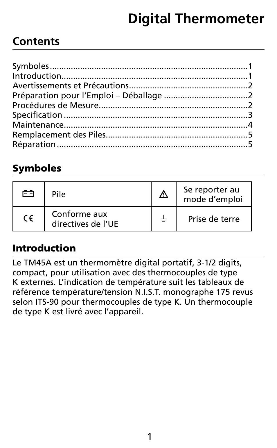 Amprobe TM45A Digital-Thermometer User Manual | Page 29 / 35