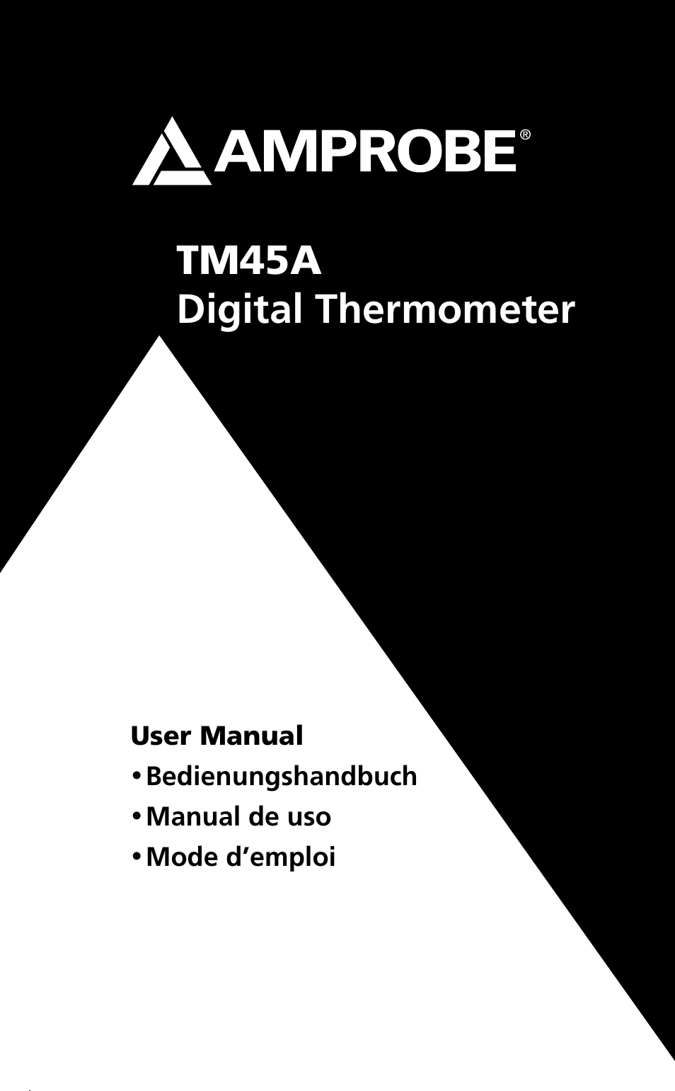 Tm45a digital thermometer | Amprobe TM45A Digital-Thermometer User Manual | Page 3 / 35