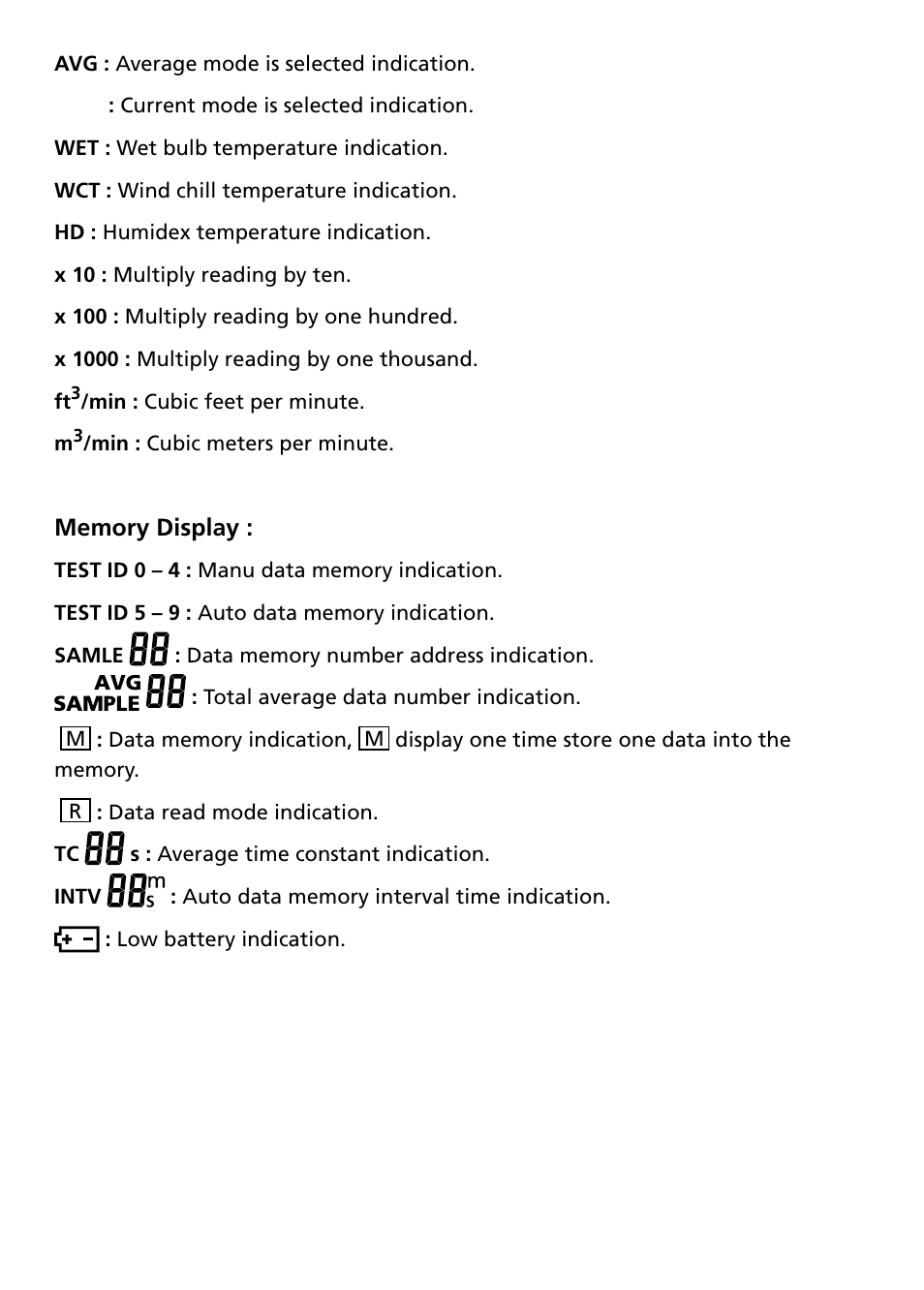Amprobe TMA-21HW Hot-Wire-Anemometer User Manual | Page 11 / 28