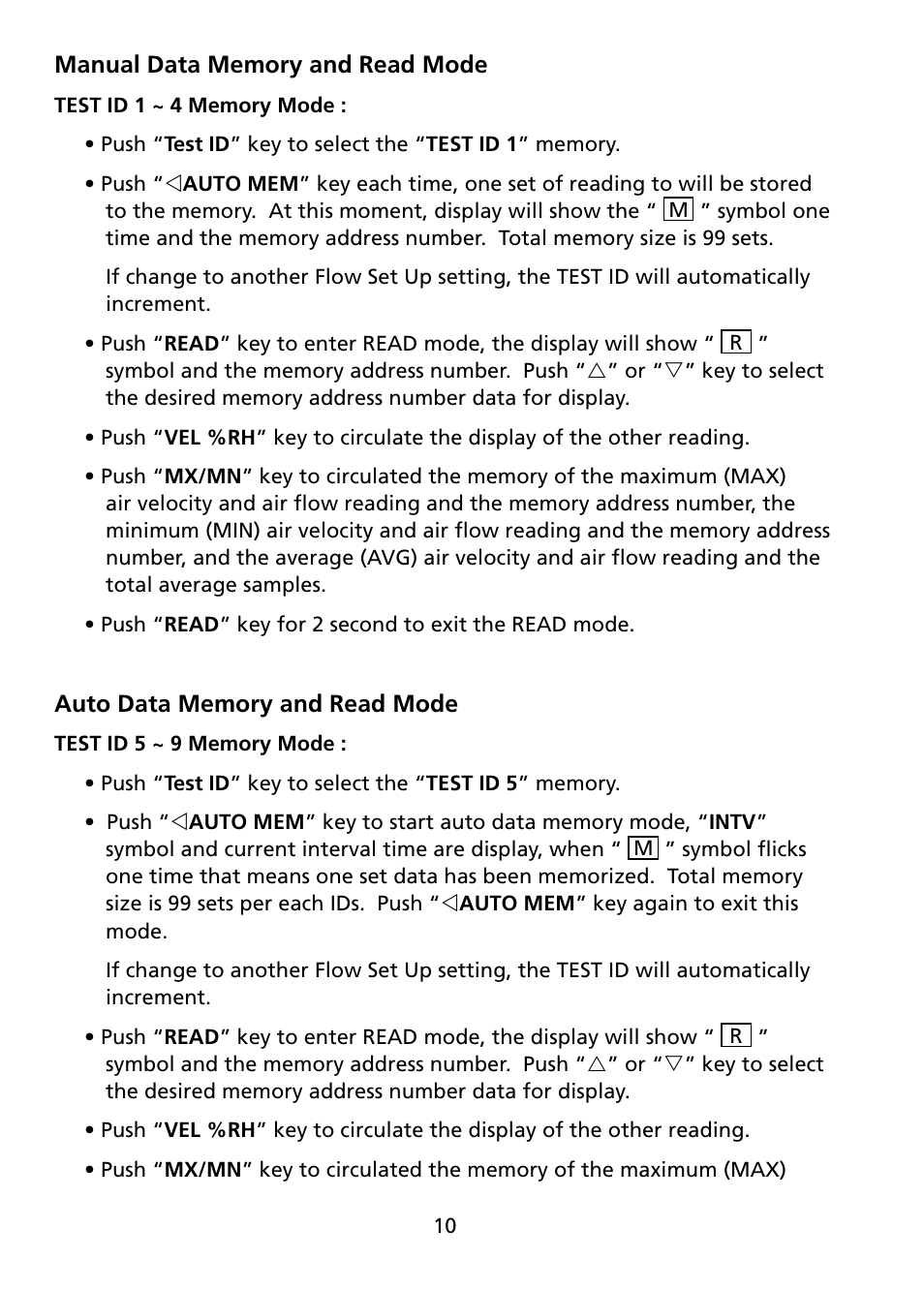 Amprobe TMA-21HW Hot-Wire-Anemometer User Manual | Page 22 / 28