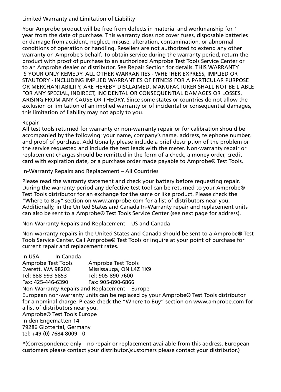 Amprobe TMA-21HW Hot-Wire-Anemometer User Manual | Page 4 / 28