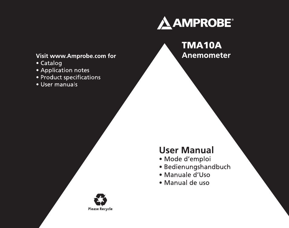 Amprobe TMA10A Anemometer User Manual | 63 pages