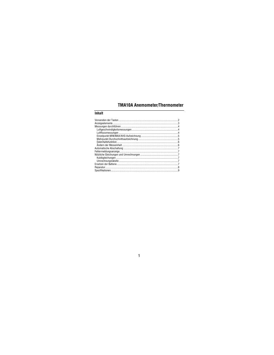 Amprobe TMA10A Anemometer User Manual | Page 30 / 63