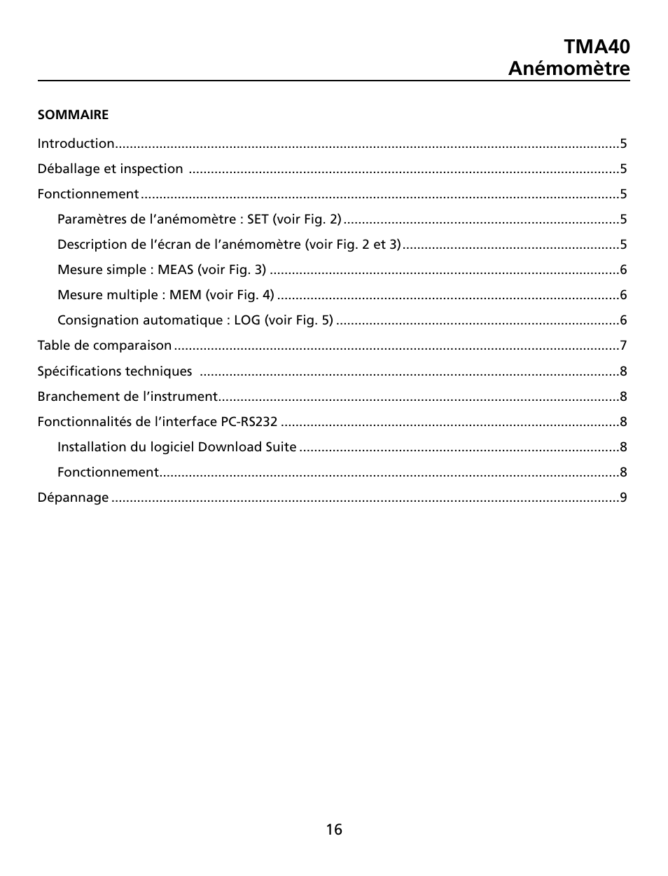 Tma40 anémomètre | Amprobe TMA40 Airflow-Anemometer User Manual | Page 17 / 74
