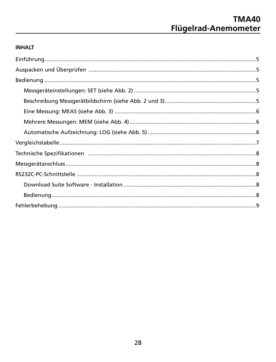 Tma40 flügelrad-anemometer | Amprobe TMA40 Airflow-Anemometer User Manual | Page 29 / 74