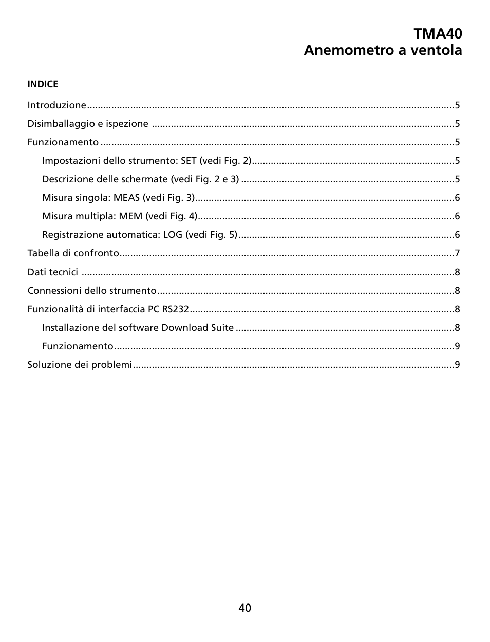 Tma40 anemometro a ventola | Amprobe TMA40 Airflow-Anemometer User Manual | Page 41 / 74