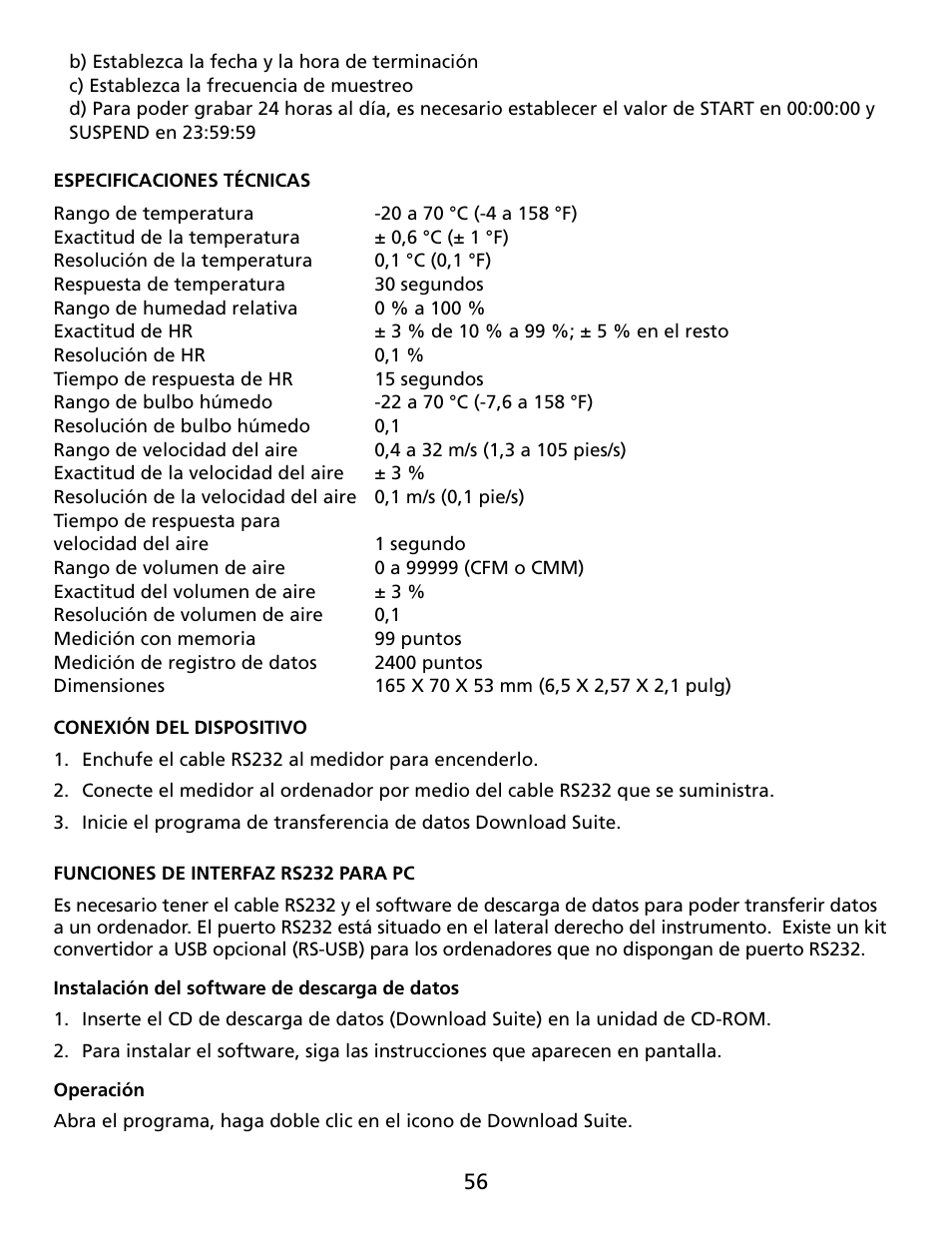 Amprobe TMA40 Airflow-Anemometer User Manual | Page 57 / 74