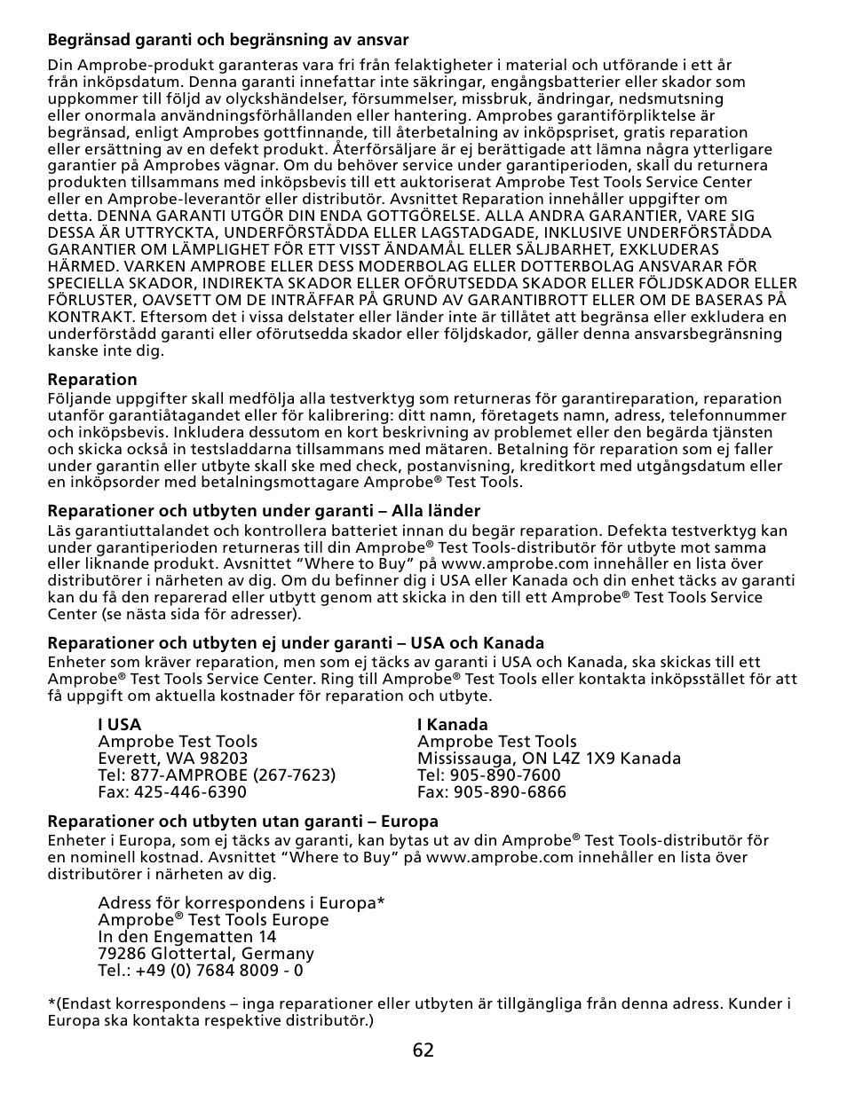 Amprobe TMA40 Airflow-Anemometer User Manual | Page 63 / 74