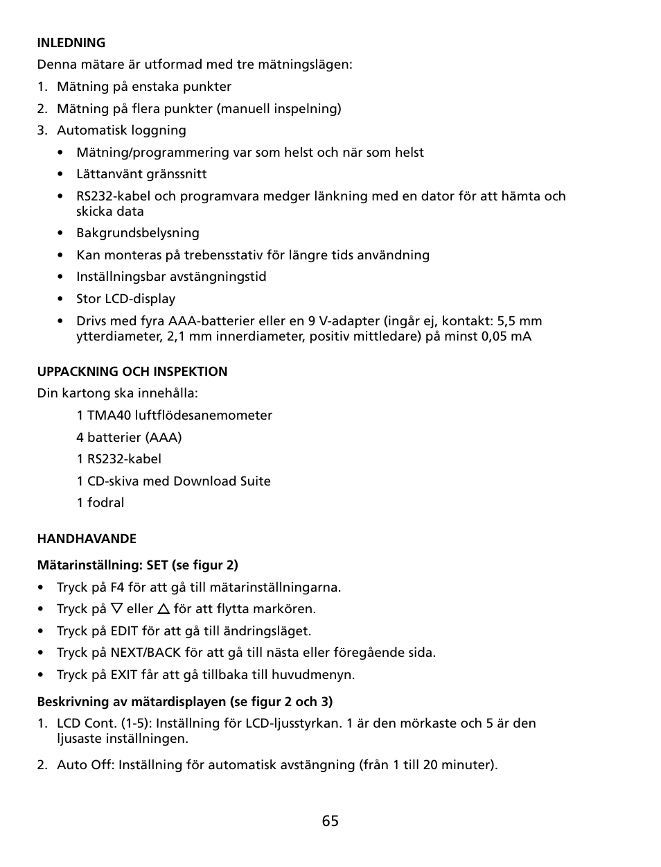 Amprobe TMA40 Airflow-Anemometer User Manual | Page 66 / 74