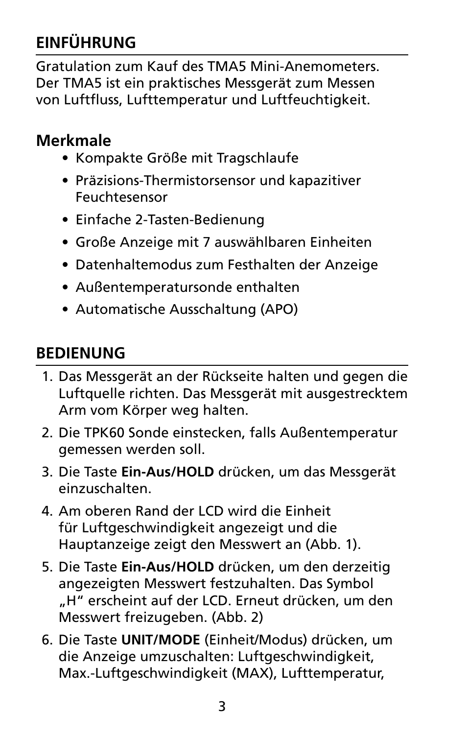 Amprobe TMA5 Mini-Vane-Anemometer User Manual | Page 38 / 72