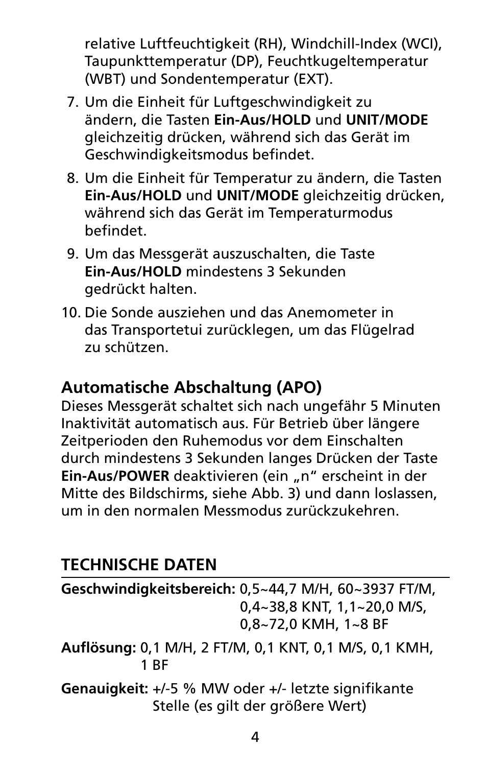 Amprobe TMA5 Mini-Vane-Anemometer User Manual | Page 39 / 72