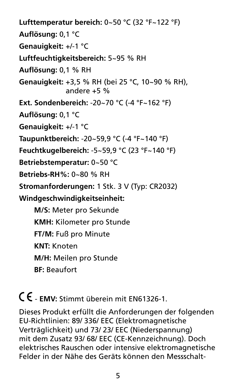 Amprobe TMA5 Mini-Vane-Anemometer User Manual | Page 40 / 72