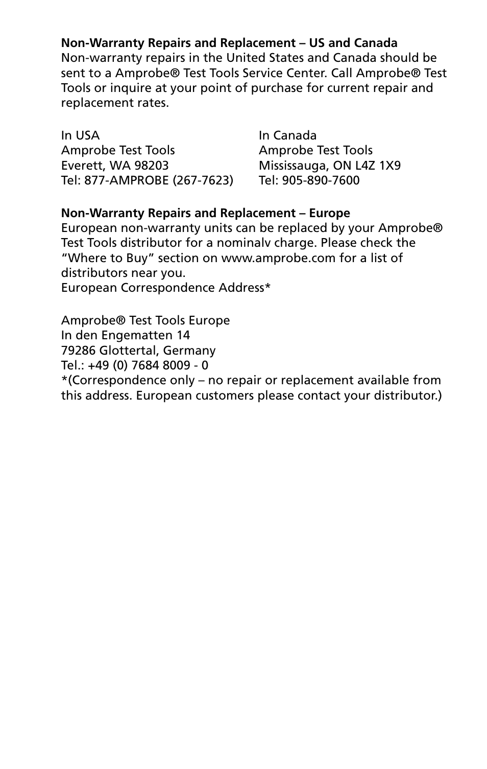 Amprobe TMA5 Mini-Vane-Anemometer User Manual | Page 5 / 72