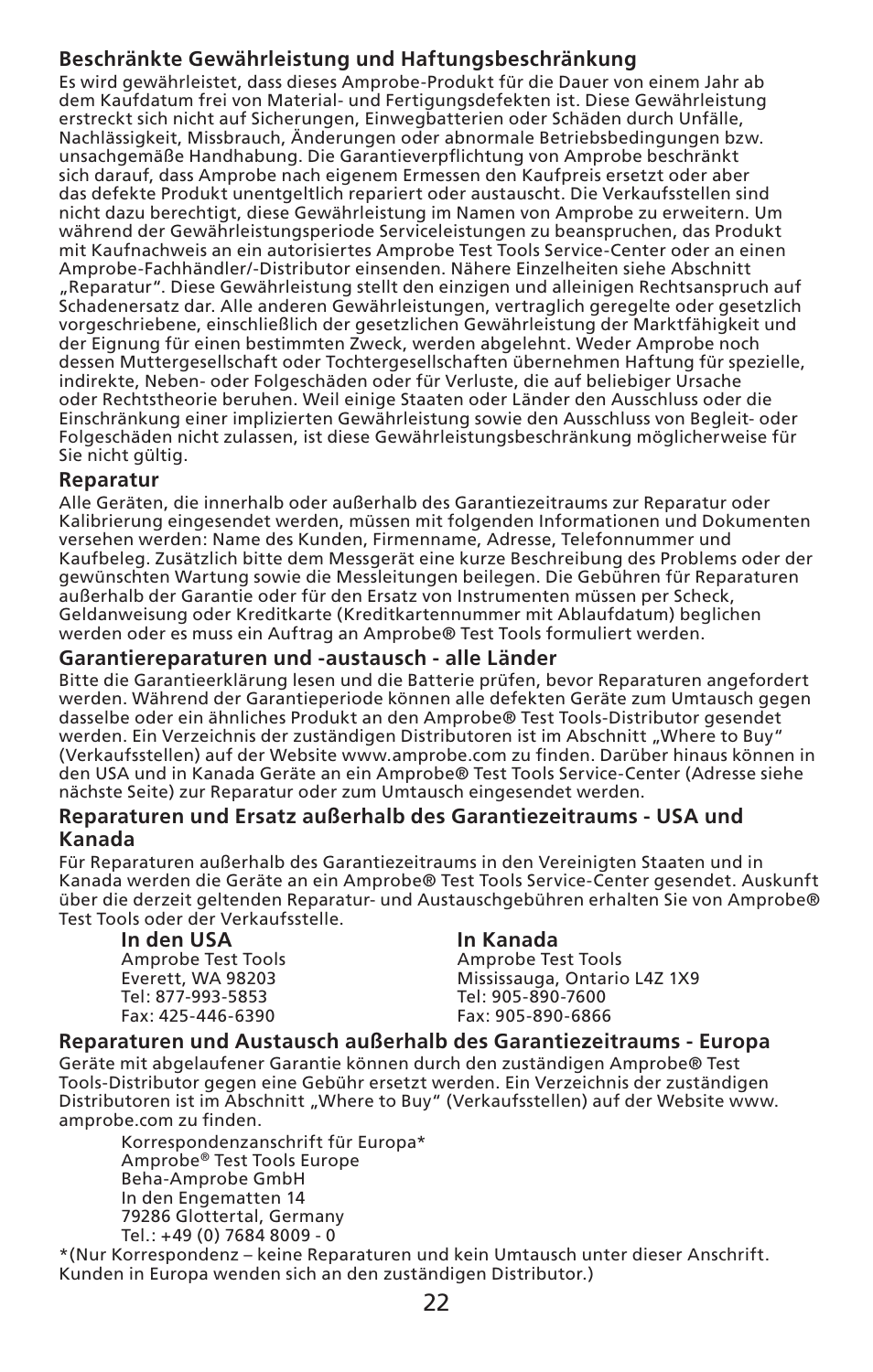 Amprobe TMD-10 Dual-Temperature-Meter User Manual | Page 23 / 62