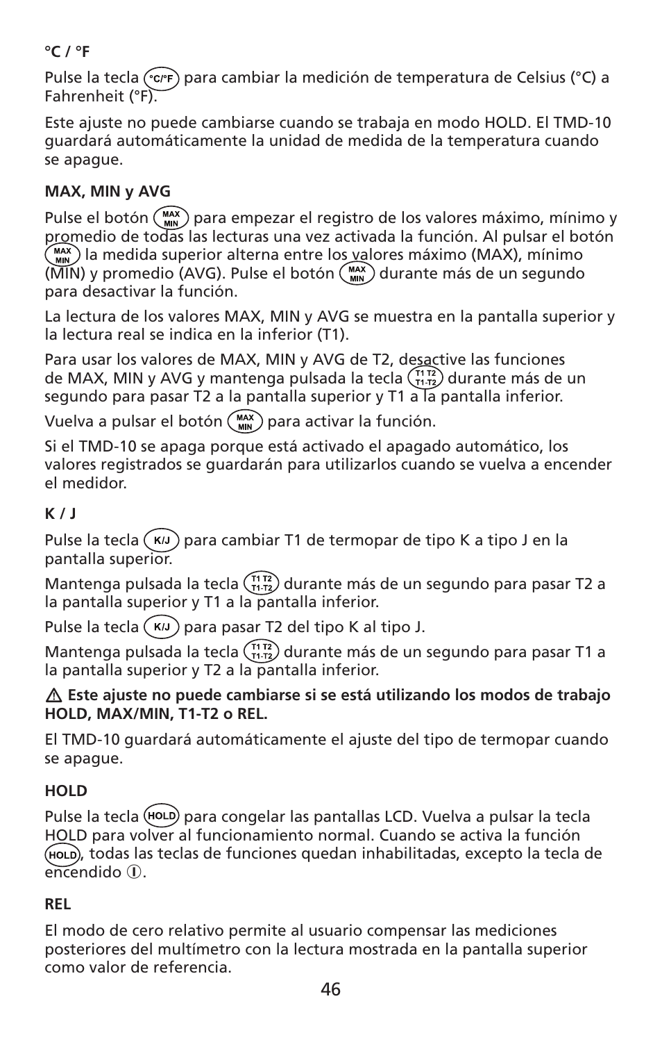Amprobe TMD-10 Dual-Temperature-Meter User Manual | Page 47 / 62