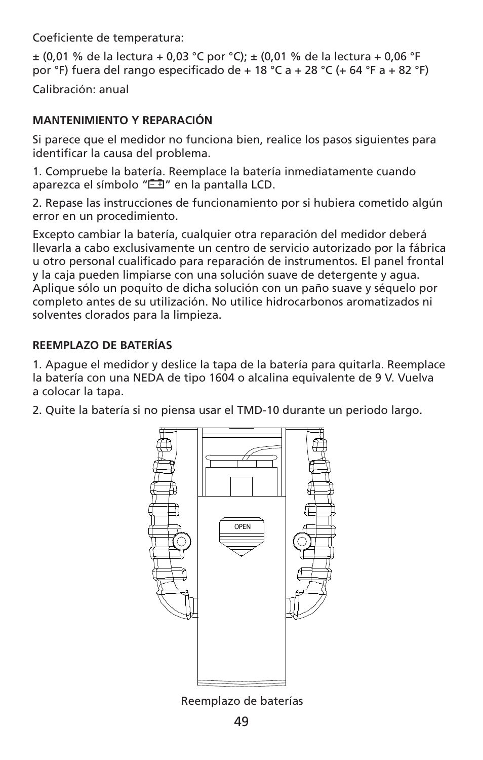 Amprobe TMD-10 Dual-Temperature-Meter User Manual | Page 50 / 62