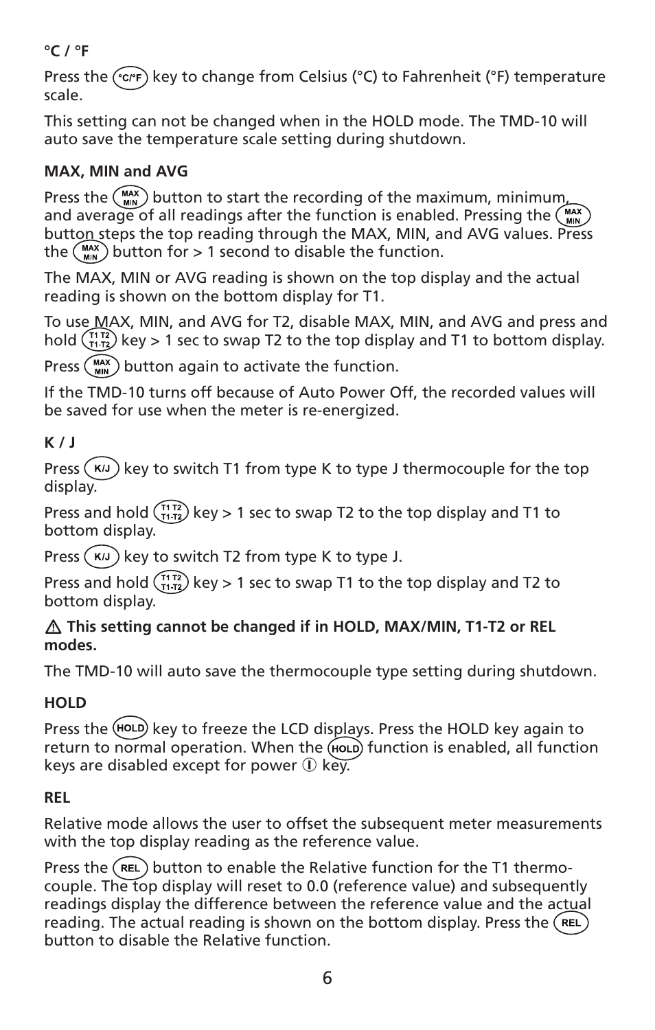 Amprobe TMD-10 Dual-Temperature-Meter User Manual | Page 7 / 62