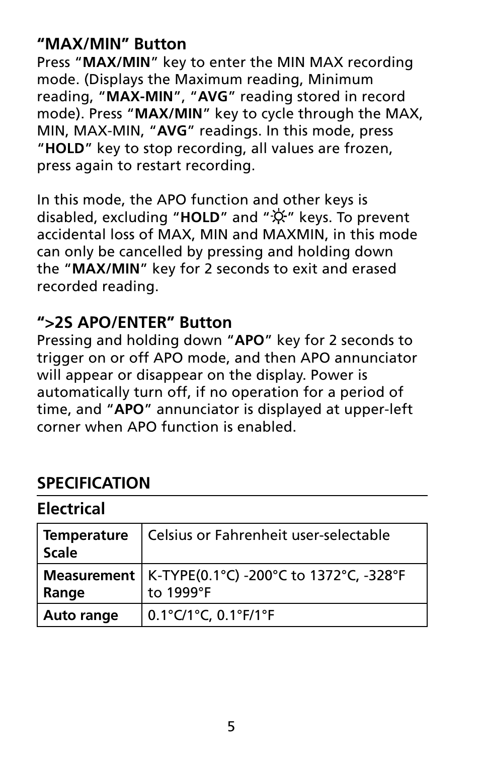 Amprobe TMD-50 Thermocouple-Thermometer User Manual | Page 12 / 16