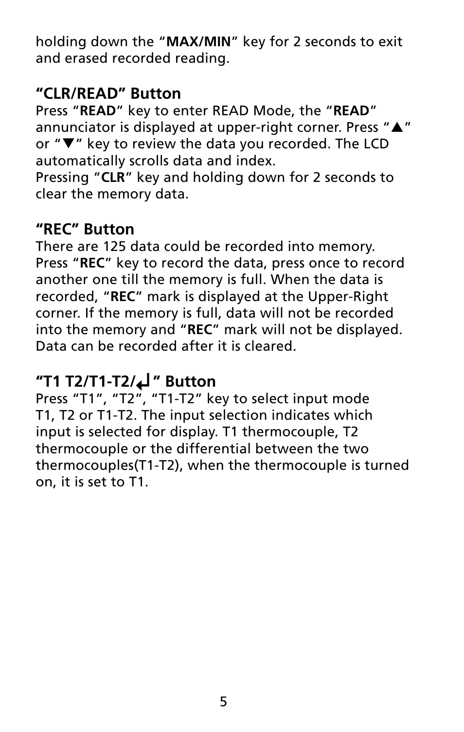 Amprobe TMD-51 Thermocouple-Thermometer User Manual | Page 12 / 18