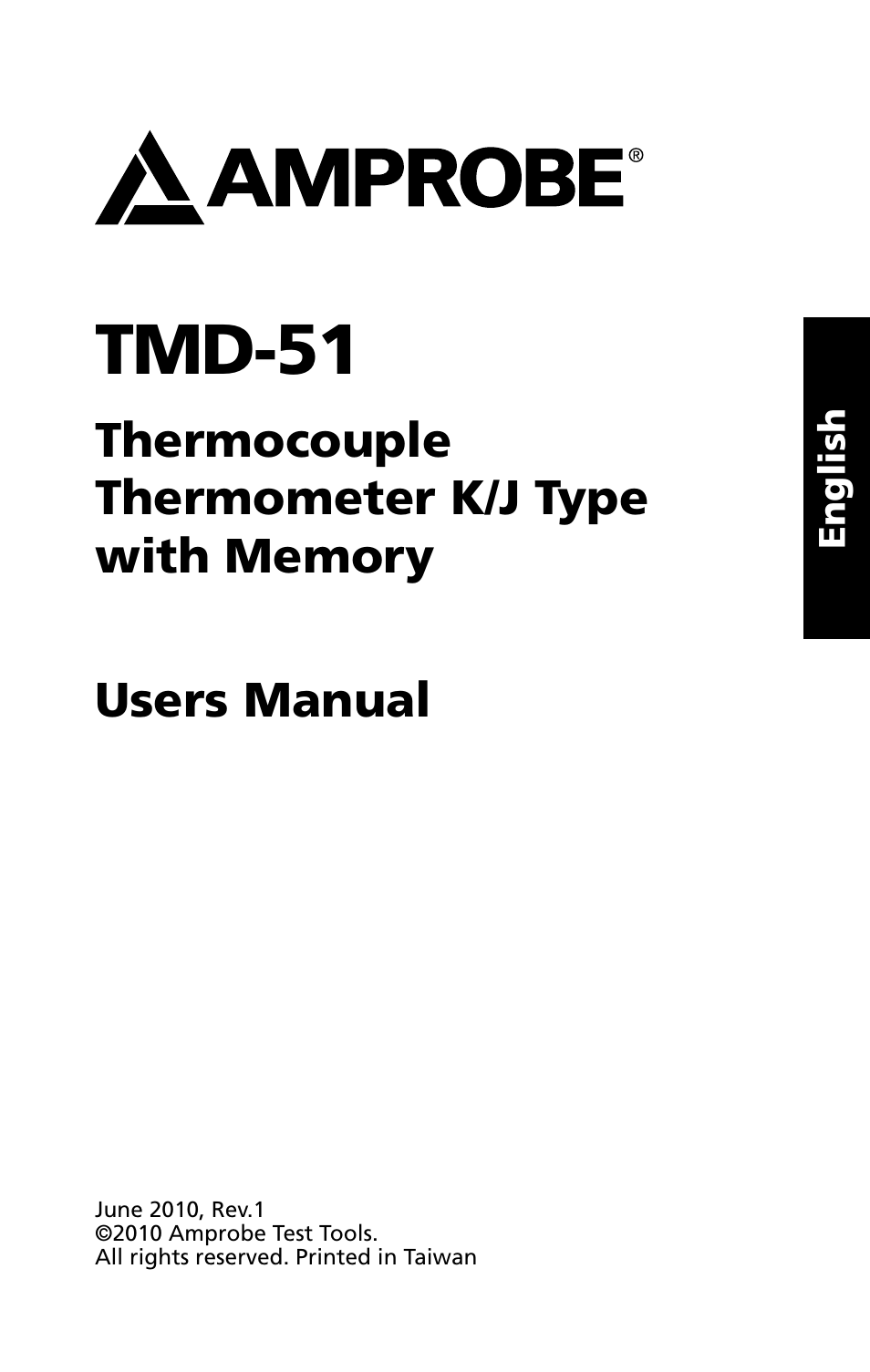 Tmd-51 | Amprobe TMD-51 Thermocouple-Thermometer User Manual | Page 3 / 18