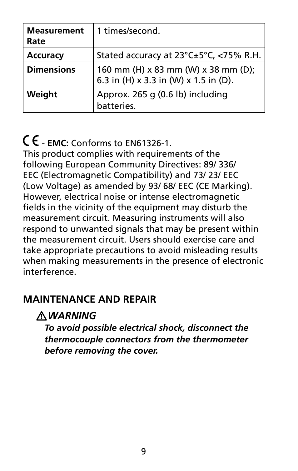 Amprobe TMD-52 Thermocouple-Thermometer User Manual | Page 16 / 18