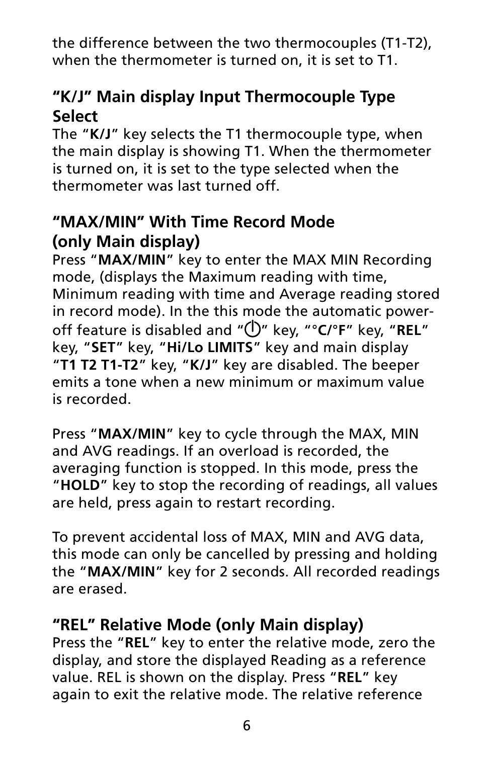 Amprobe TMD-53 Thermocouple-Thermometer User Manual | Page 13 / 20