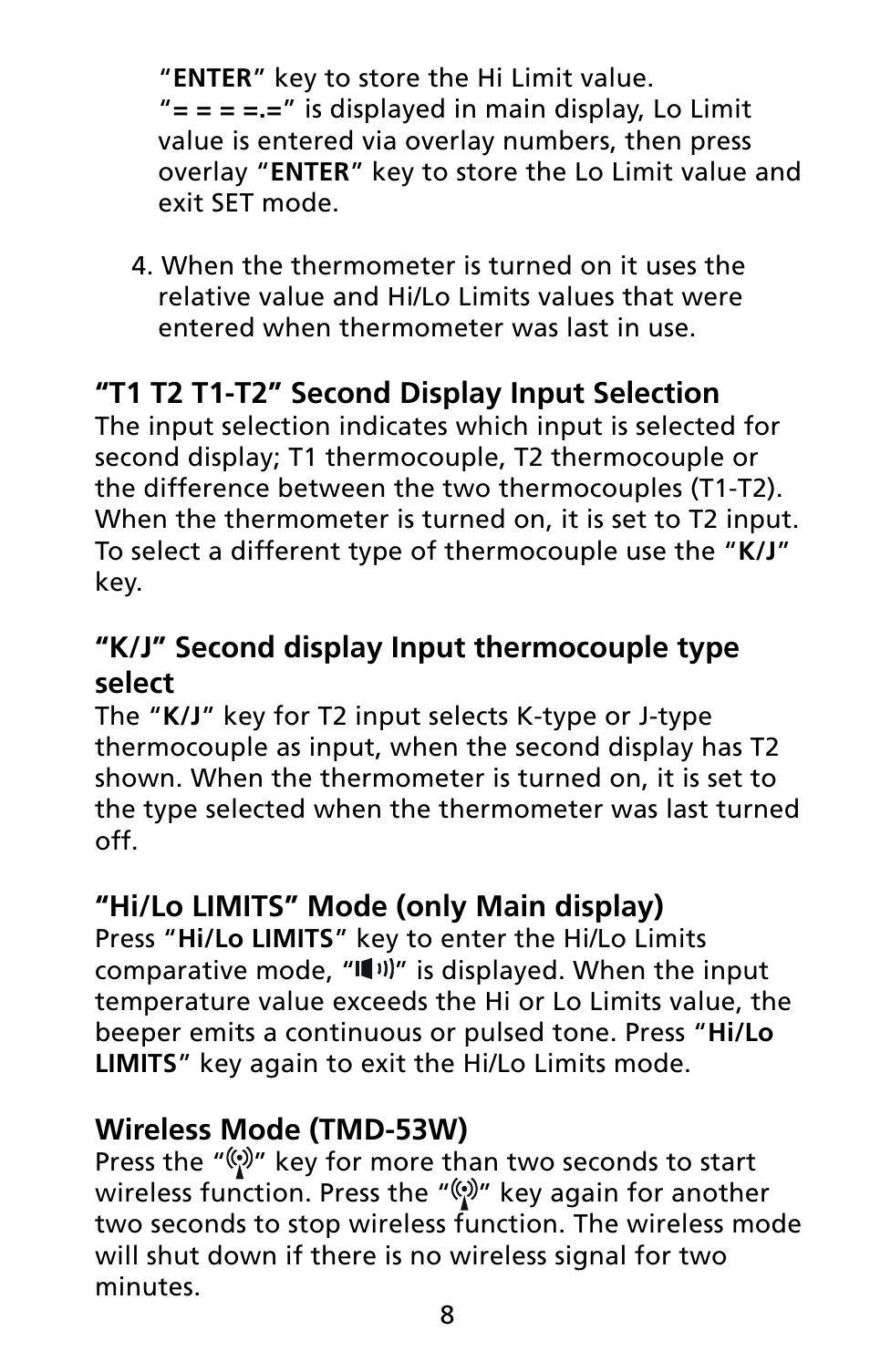 Amprobe TMD-53 Thermocouple-Thermometer User Manual | Page 15 / 20