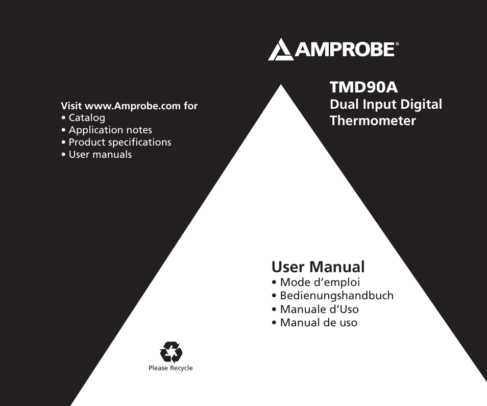 Amprobe TMD90A Dual-Input-Digital-Thermometer User Manual | 81 pages