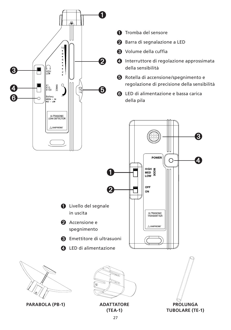 Amprobe TMULD-300 ULD-300 Ultrasonic-Leak-Detectors User Manual | Page 28 / 50