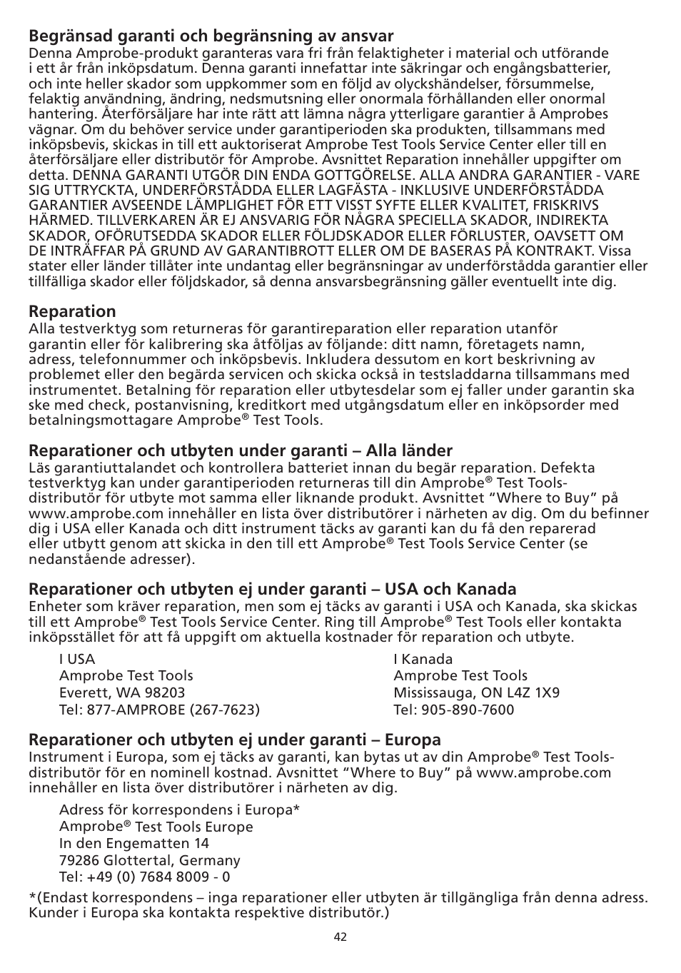 Amprobe TMULD-300 ULD-300 Ultrasonic-Leak-Detectors User Manual | Page 43 / 50