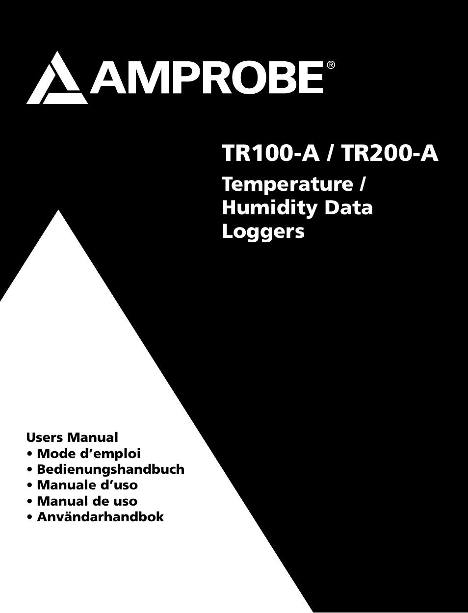 Amprobe TR100-A TR200-A Temperature-Humidity-Data-Loggers User Manual | 62 pages