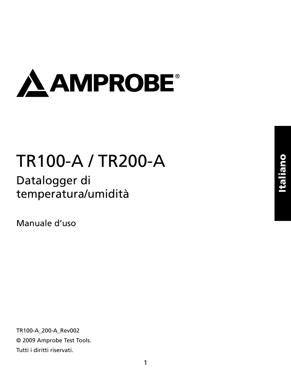 Datalogger di temperatura/umidità | Amprobe TR100-A TR200-A Temperature-Humidity-Data-Loggers User Manual | Page 32 / 62