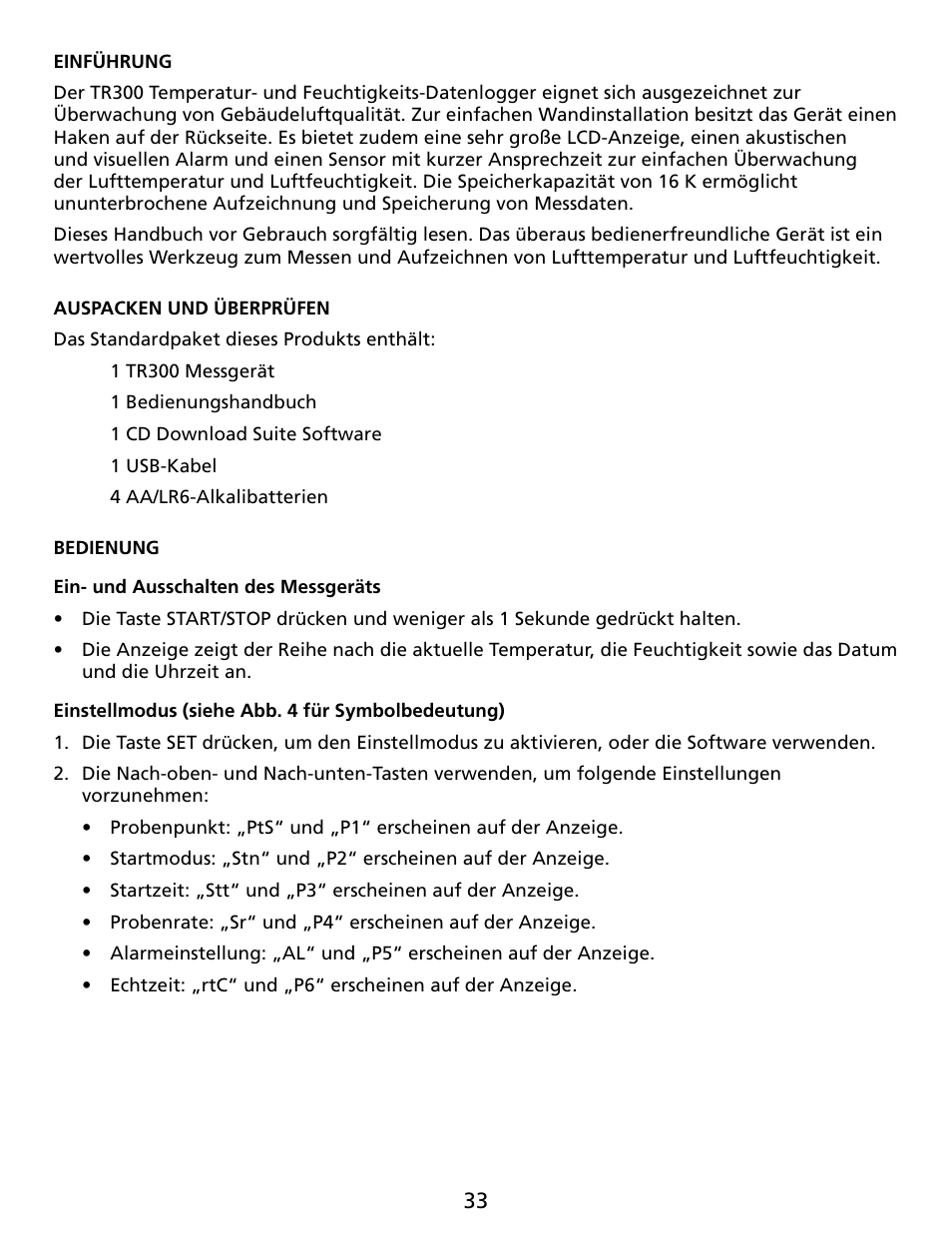 Amprobe TR300 Temperature-Relative-Humidity-Data-Logger User Manual | Page 34 / 86