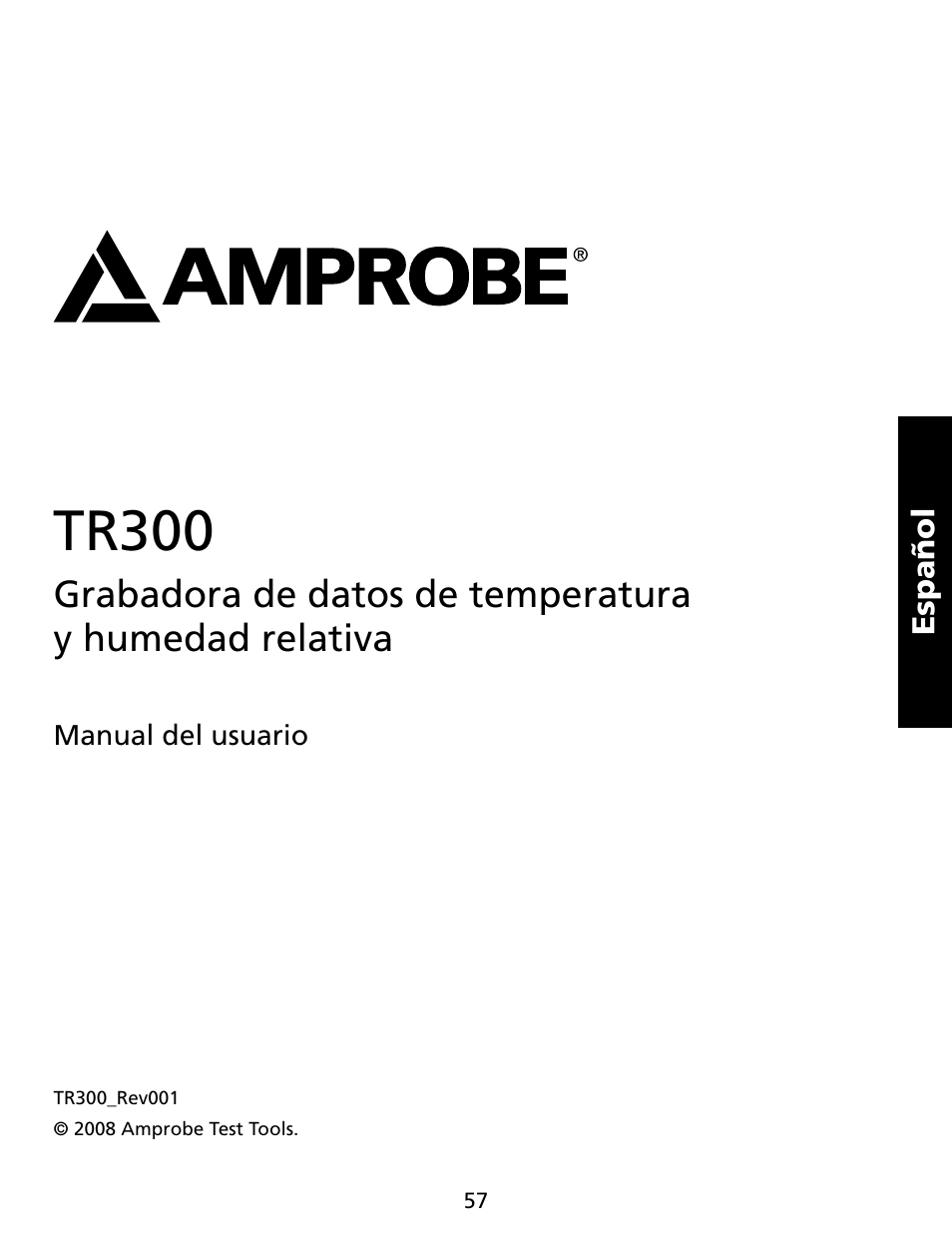 Tr300 | Amprobe TR300 Temperature-Relative-Humidity-Data-Logger User Manual | Page 58 / 86