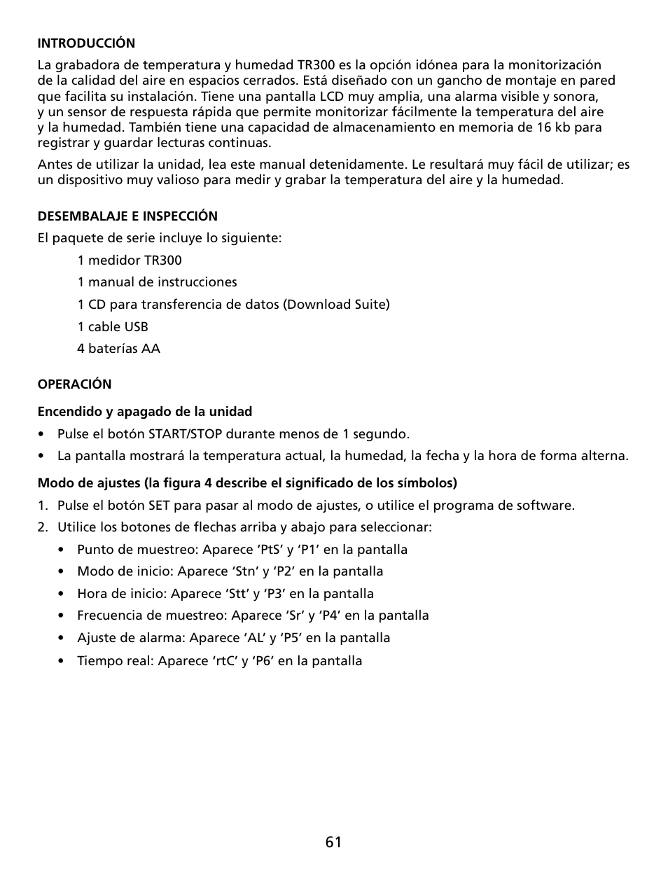 Amprobe TR300 Temperature-Relative-Humidity-Data-Logger User Manual | Page 62 / 86