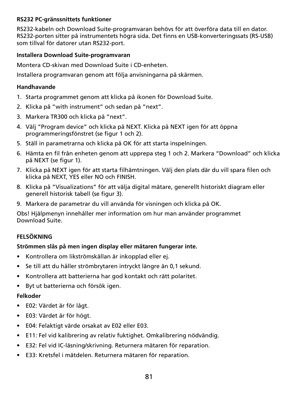 Amprobe TR300 Temperature-Relative-Humidity-Data-Logger User Manual | Page 82 / 86