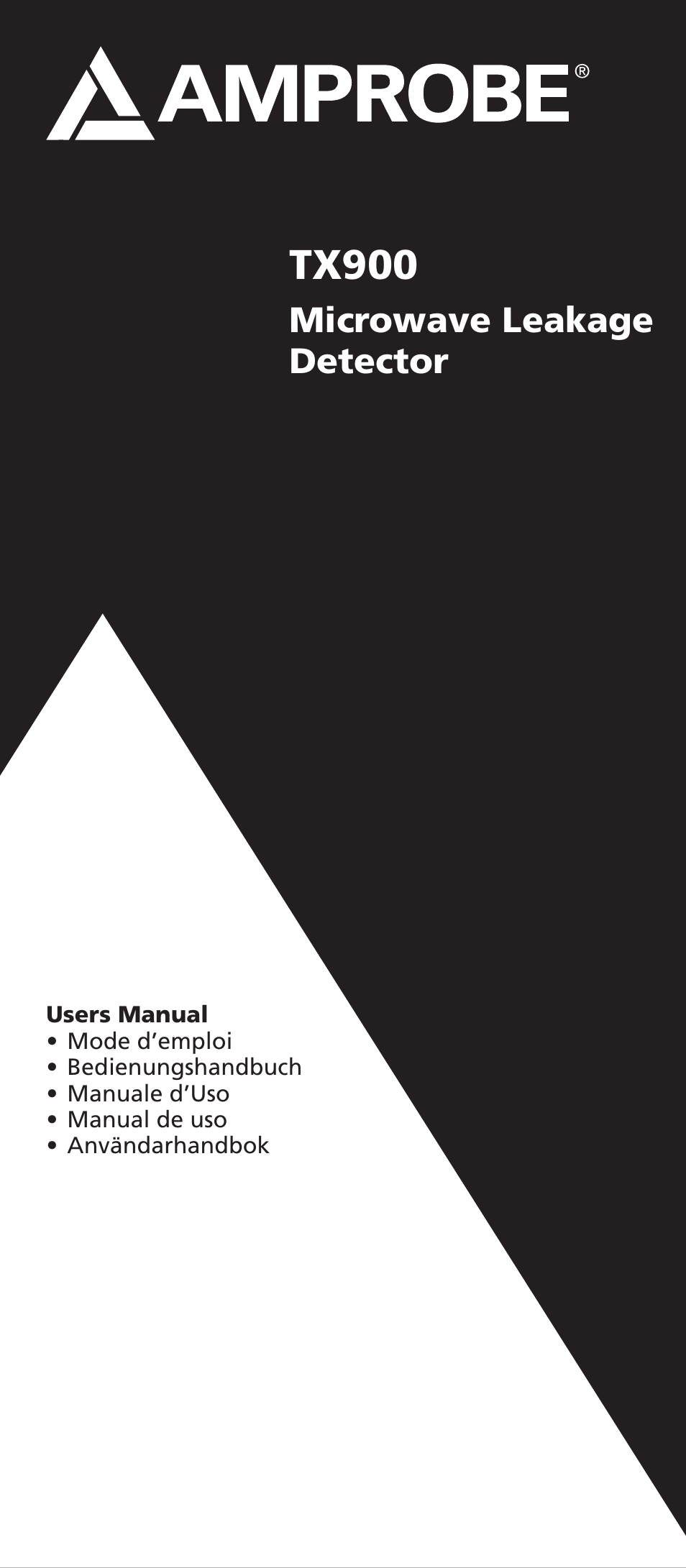 Amprobe TX900 Microwave-Leakage-Detector User Manual | 38 pages