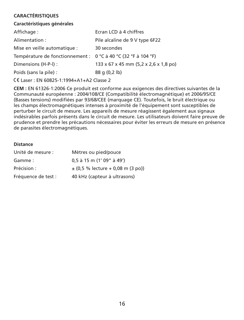 Amprobe UDM45 Ultrasonic-Distance-Meter User Manual | Page 17 / 50