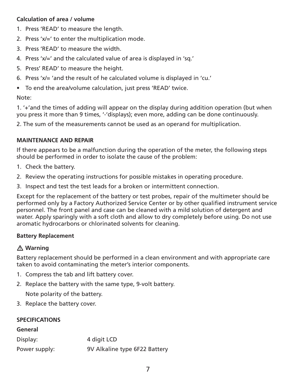 Amprobe UDM45 Ultrasonic-Distance-Meter User Manual | Page 8 / 50