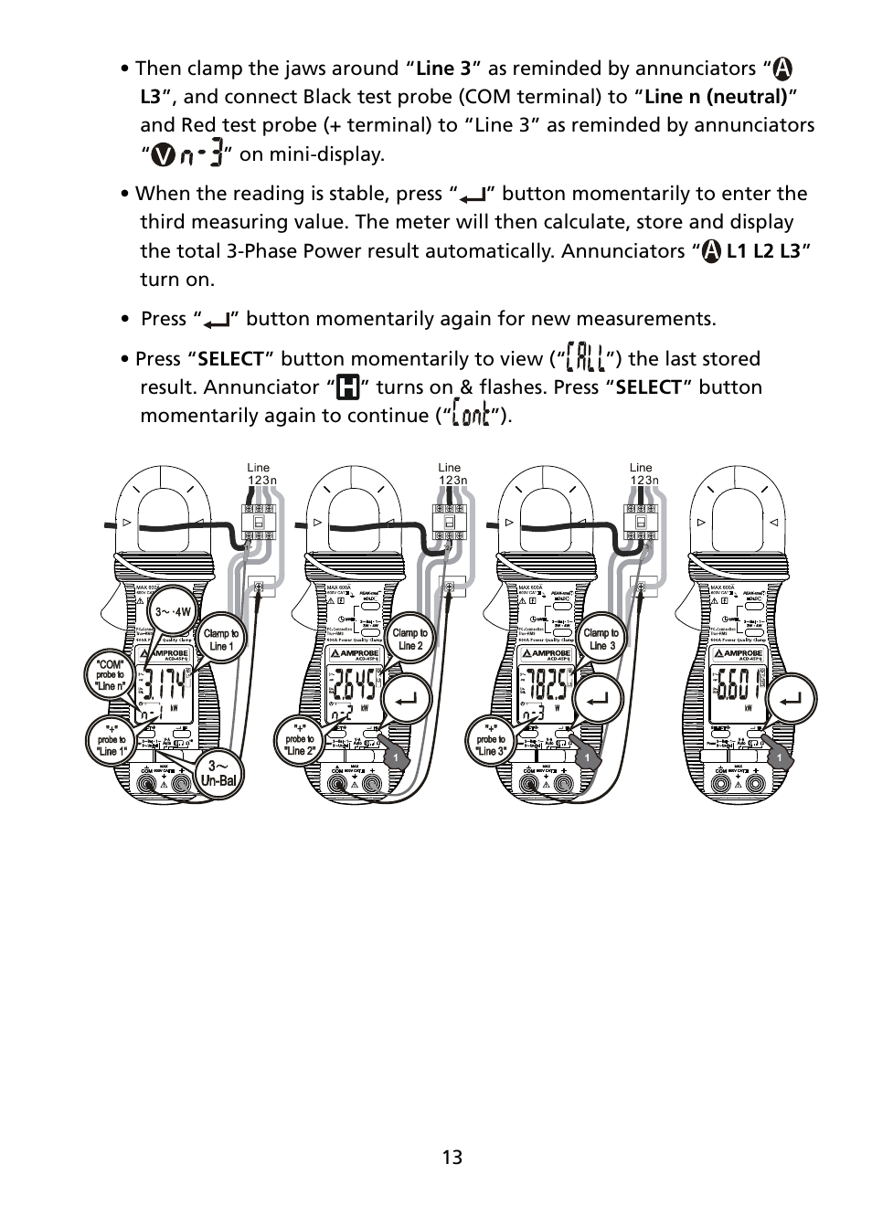 Amprobe ACD-45PQ Power-Quality-Clamp User Manual | Page 19 / 30