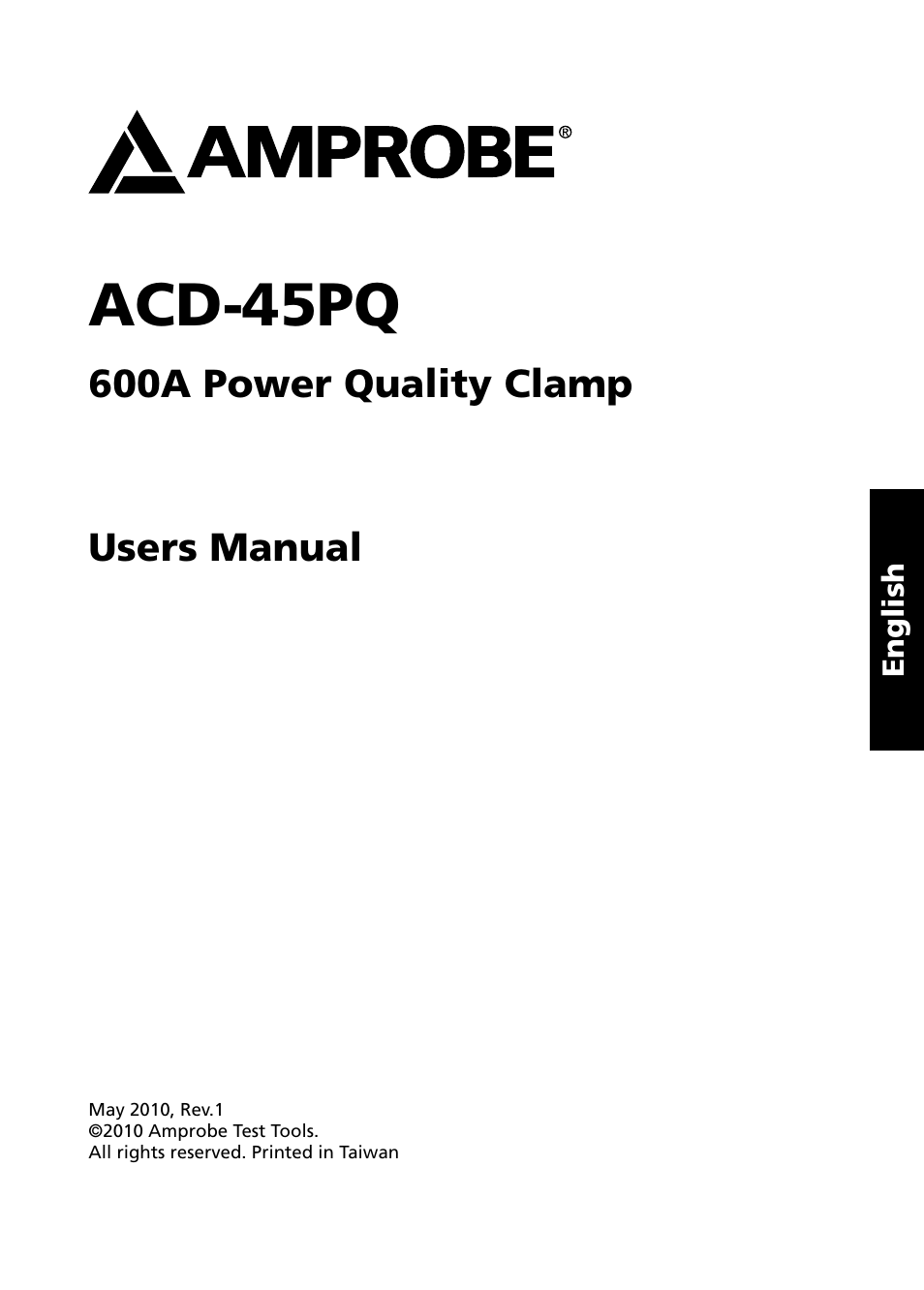 Acd-45pq | Amprobe ACD-45PQ Power-Quality-Clamp User Manual | Page 3 / 30