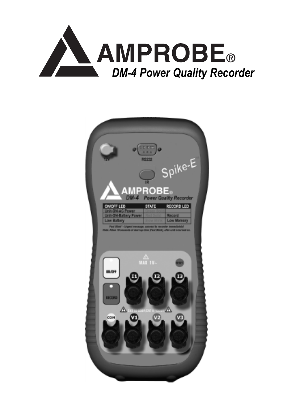 Amprobe DM-4 Power-Quality-Recorder User Manual | 58 pages