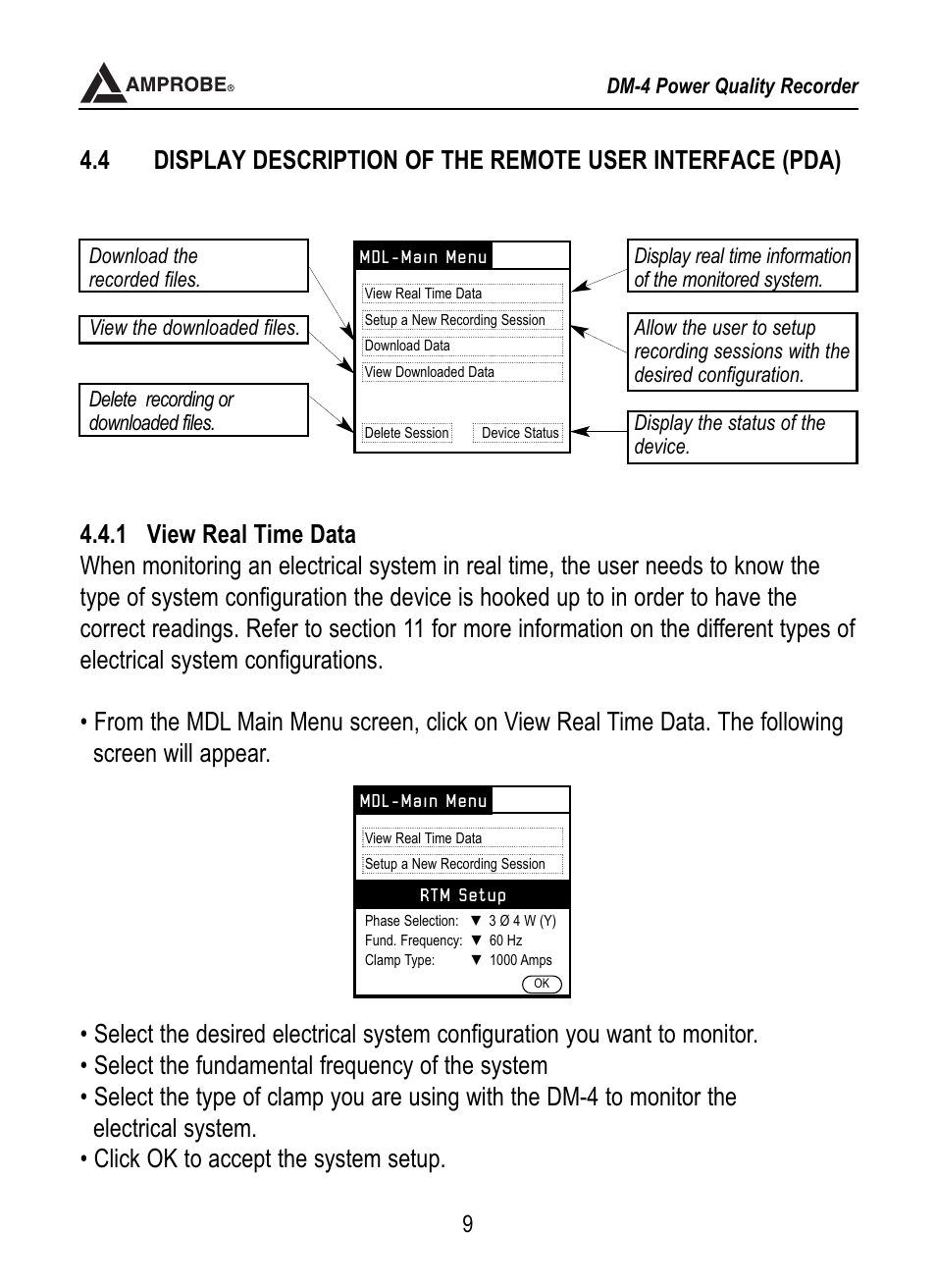 Amprobe DM-4 Power-Quality-Recorder User Manual | Page 10 / 58